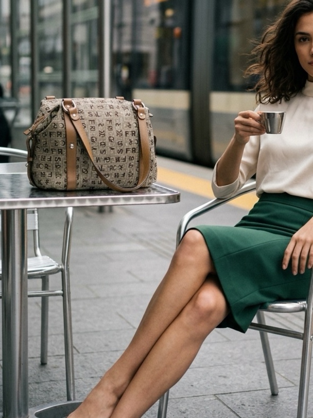 Salvatore Ferragamo Logo Jacquard Shoulder Bag